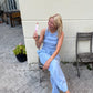 Sofie is 170 cm tall and wears size S. | light blue