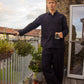 Peter is 188 cm tall and wears size L. | black