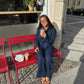 Katja is 170 cm tall and wears size M. | navy