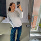 Celine is 168 cm tall and wears size M. | grey