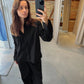 Celine is 168 cm tall and wears size M. | black