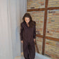 Celine is 168 cm tall and wears size M. | dark brown