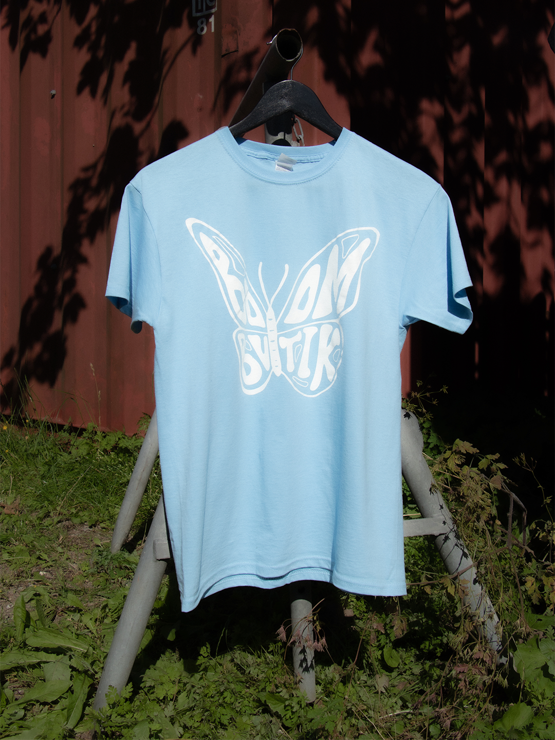 | light blue with white logo